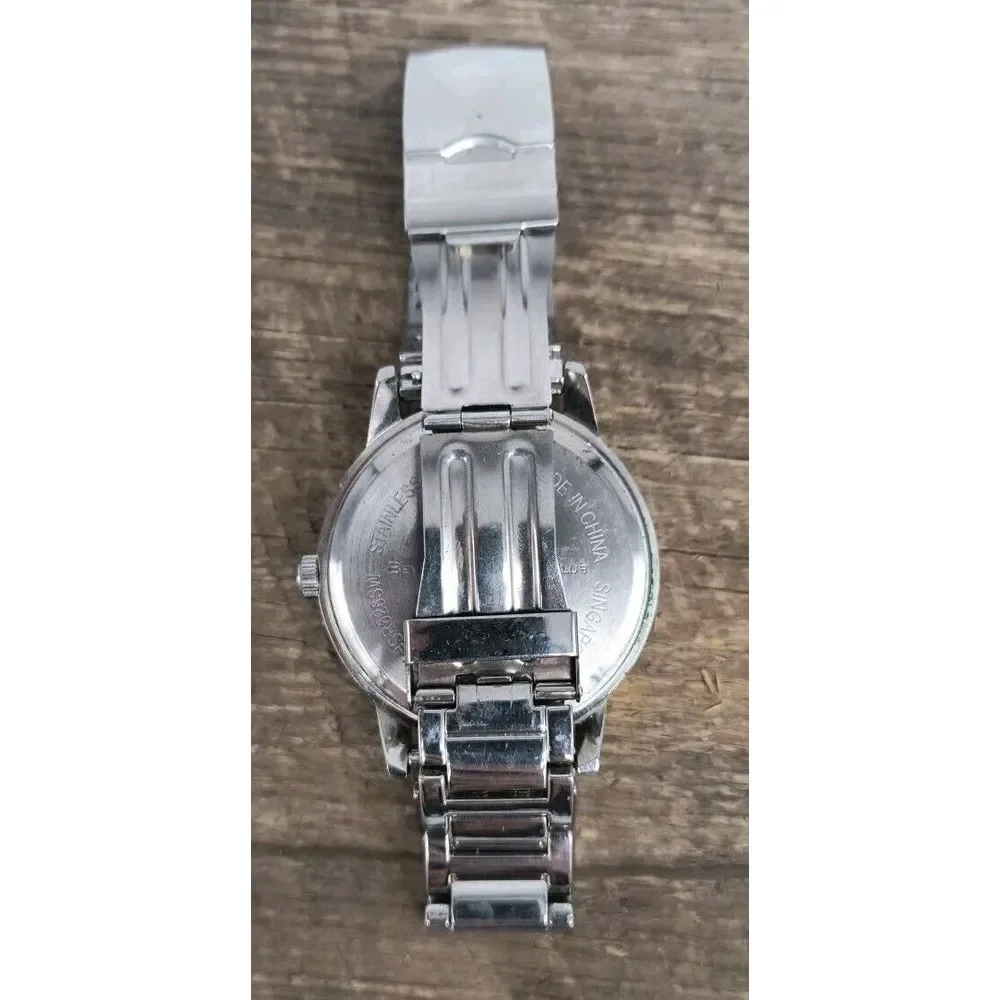 Large 46mm Beverly Hills Polo Club Men's Watch Stainless Steel